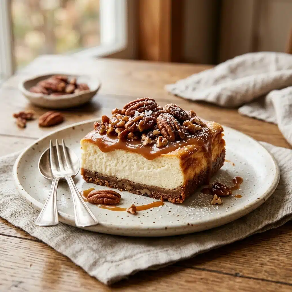 Pecan Cheesecake Bars