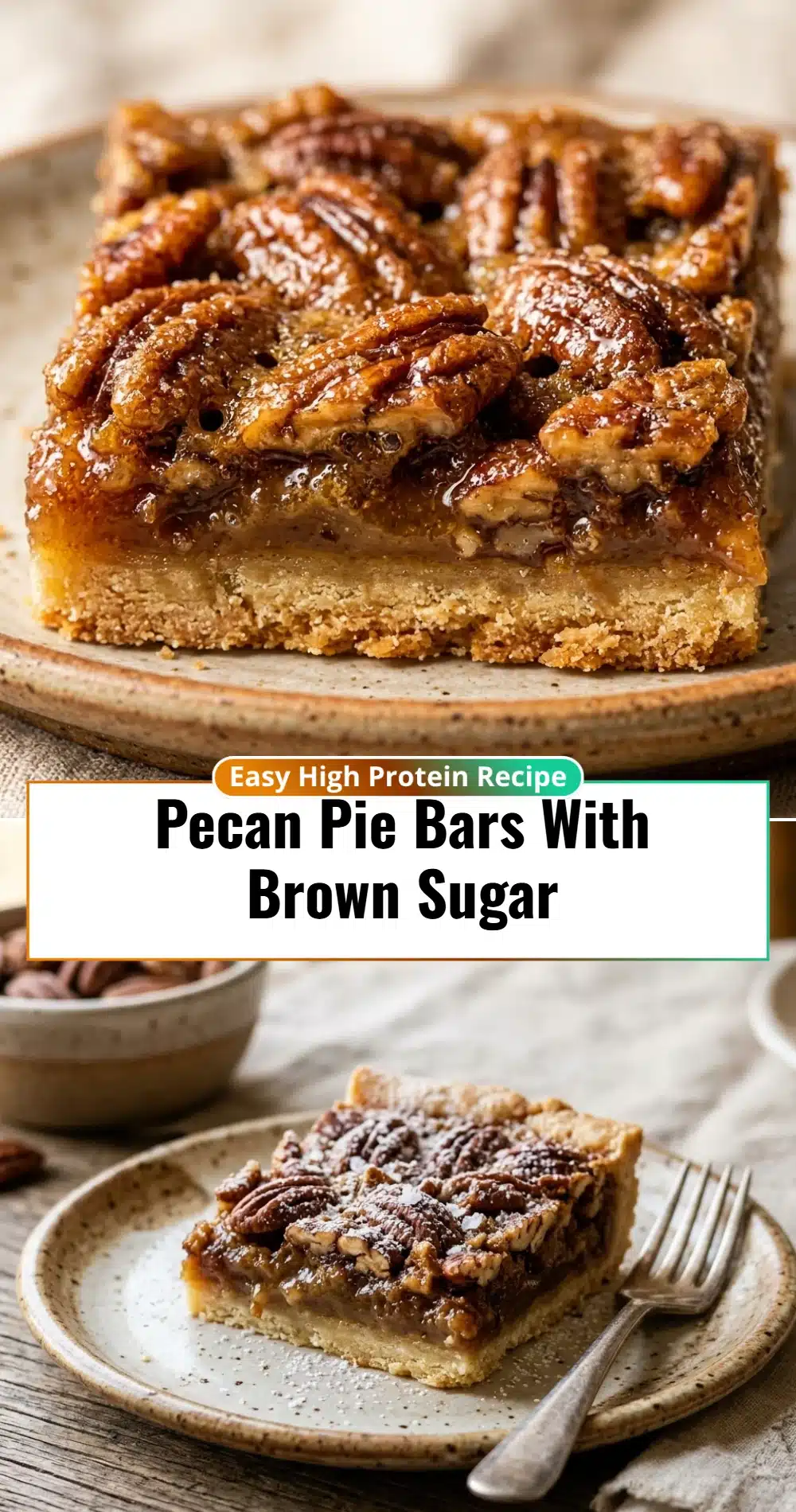 Pecan Pie Bars With Brown Sugar