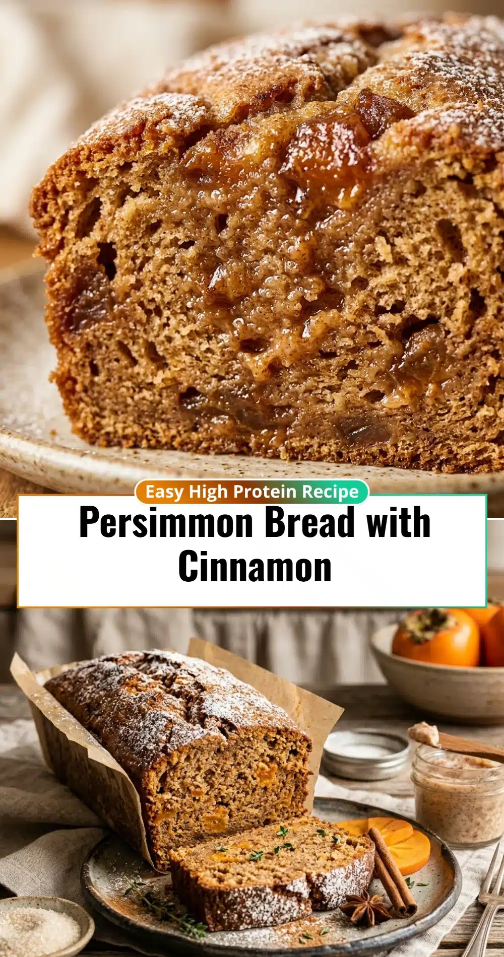 Persimmon Bread with Cinnamon