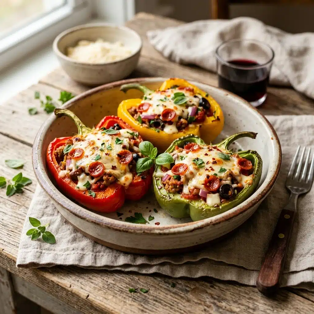 Pizza Stuffed Bell Peppers