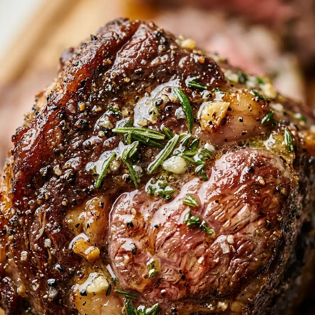Prime Rib Roast With Garlic Herb Butter