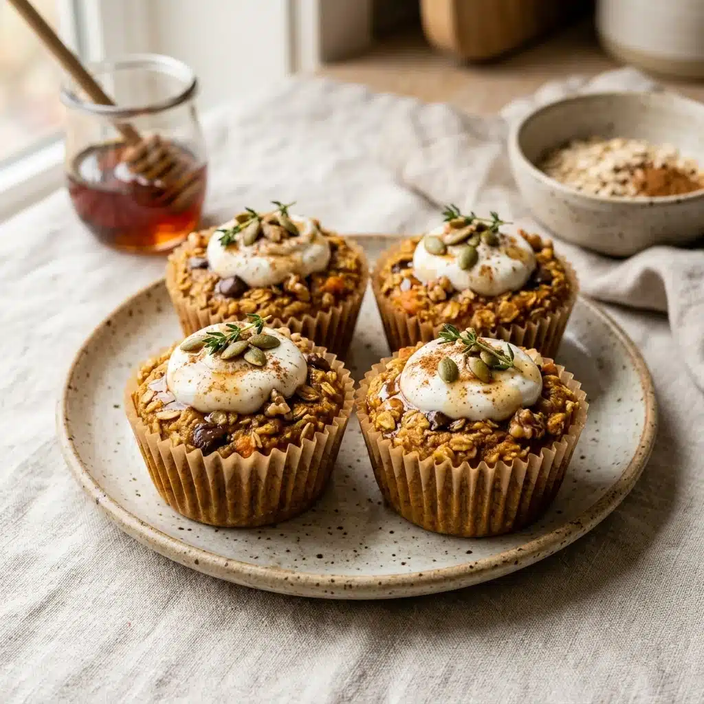 Pumpkin Baked Oatmeal Cups