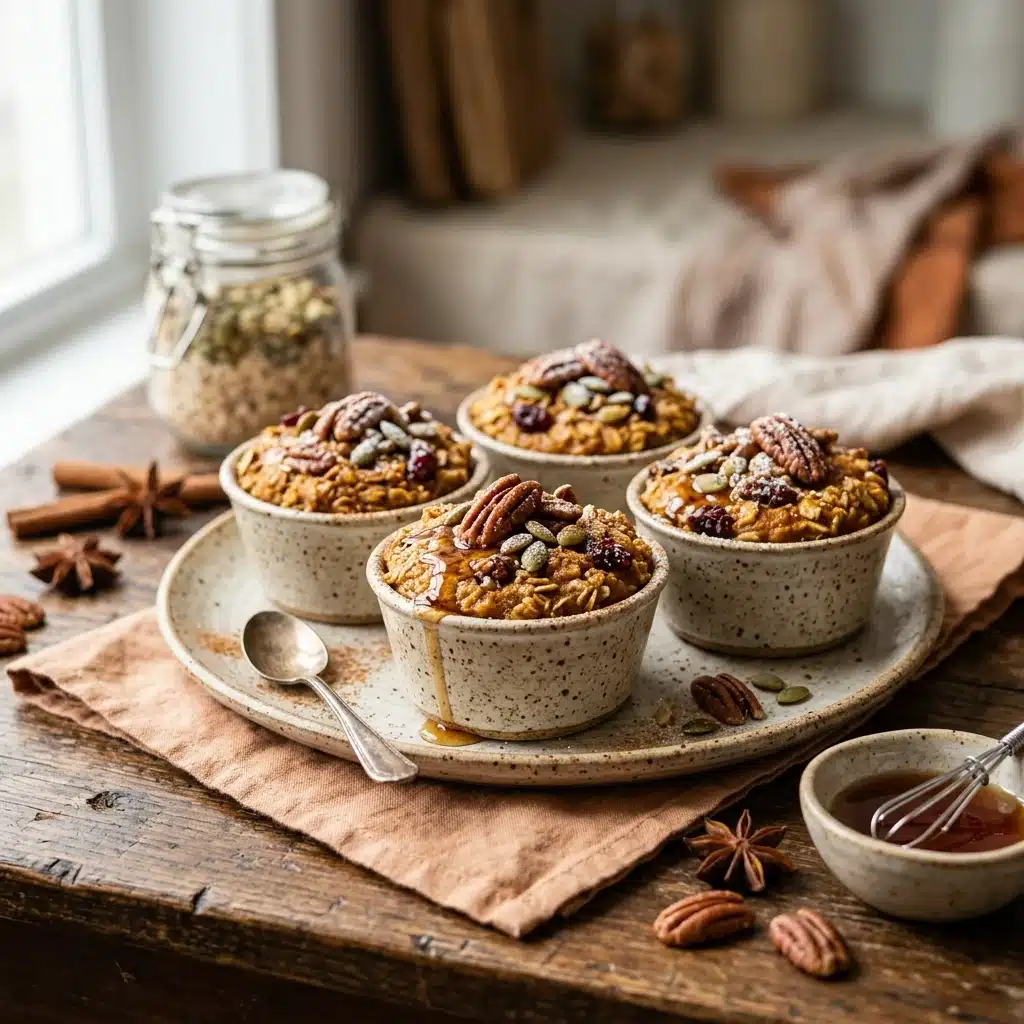 Pumpkin Baked Oatmeal Cups