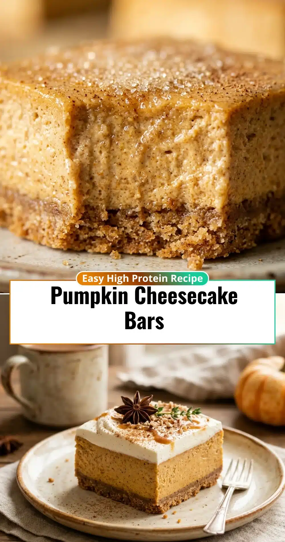 Pumpkin Cheesecake Bars
