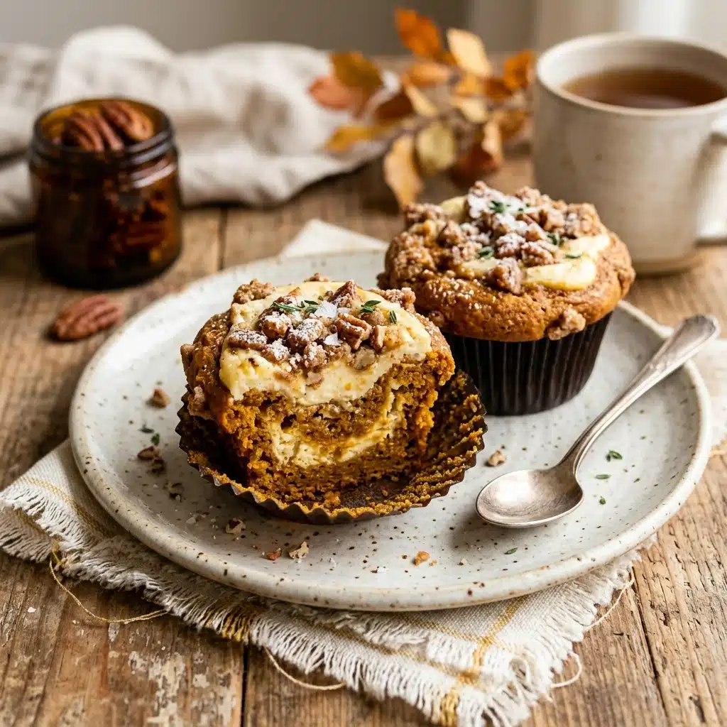 Pumpkin Cheesecake Muffins