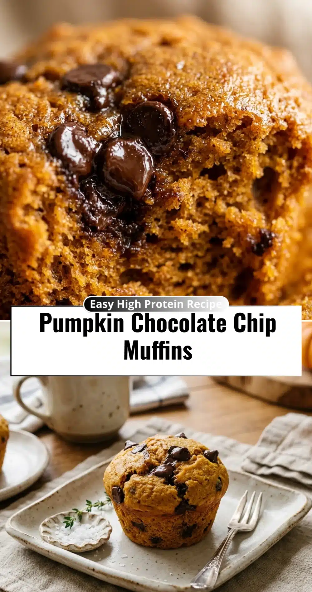 Pumpkin Chocolate Chip Muffins