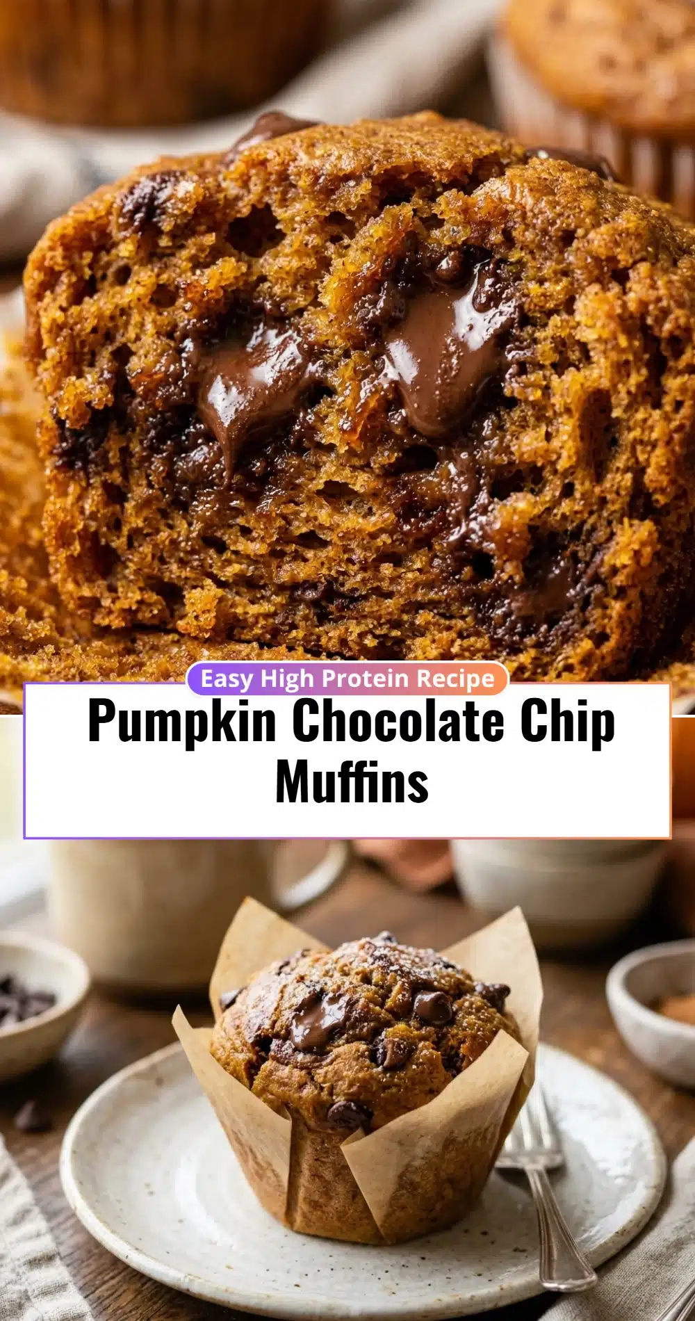 Pumpkin Chocolate Chip Muffins