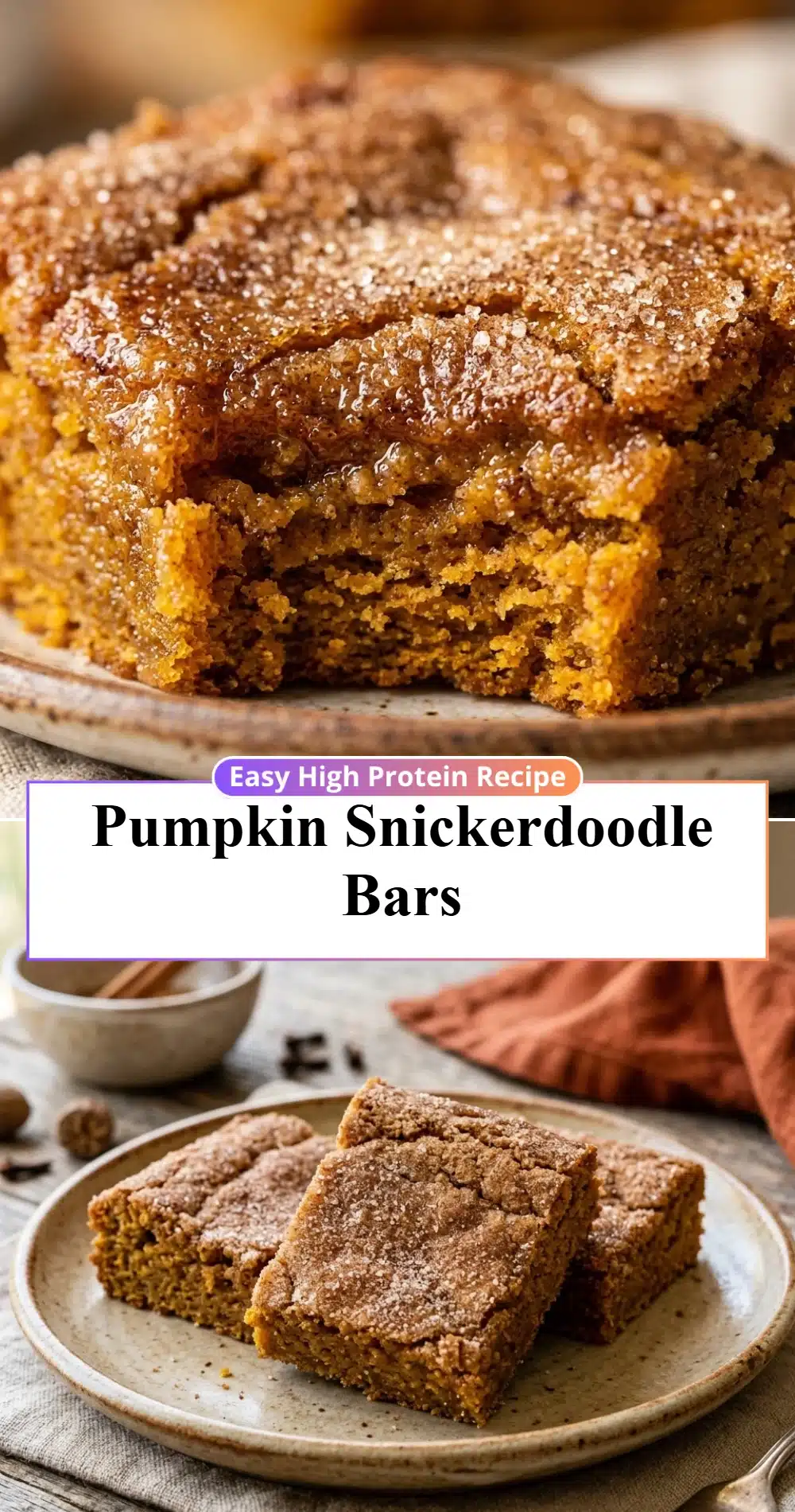 Pumpkin Snickerdoodle Bars