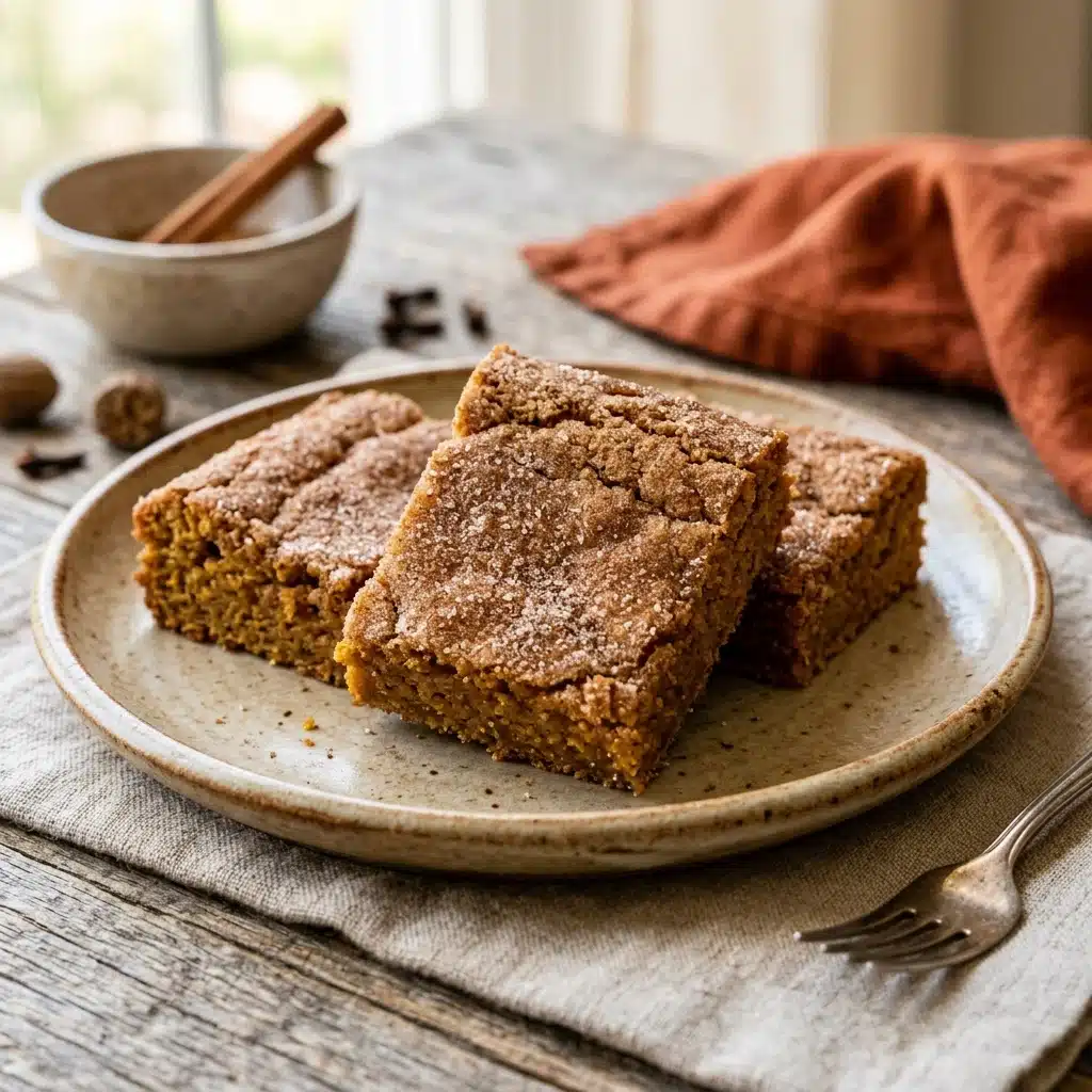 Pumpkin Snickerdoodle Bars