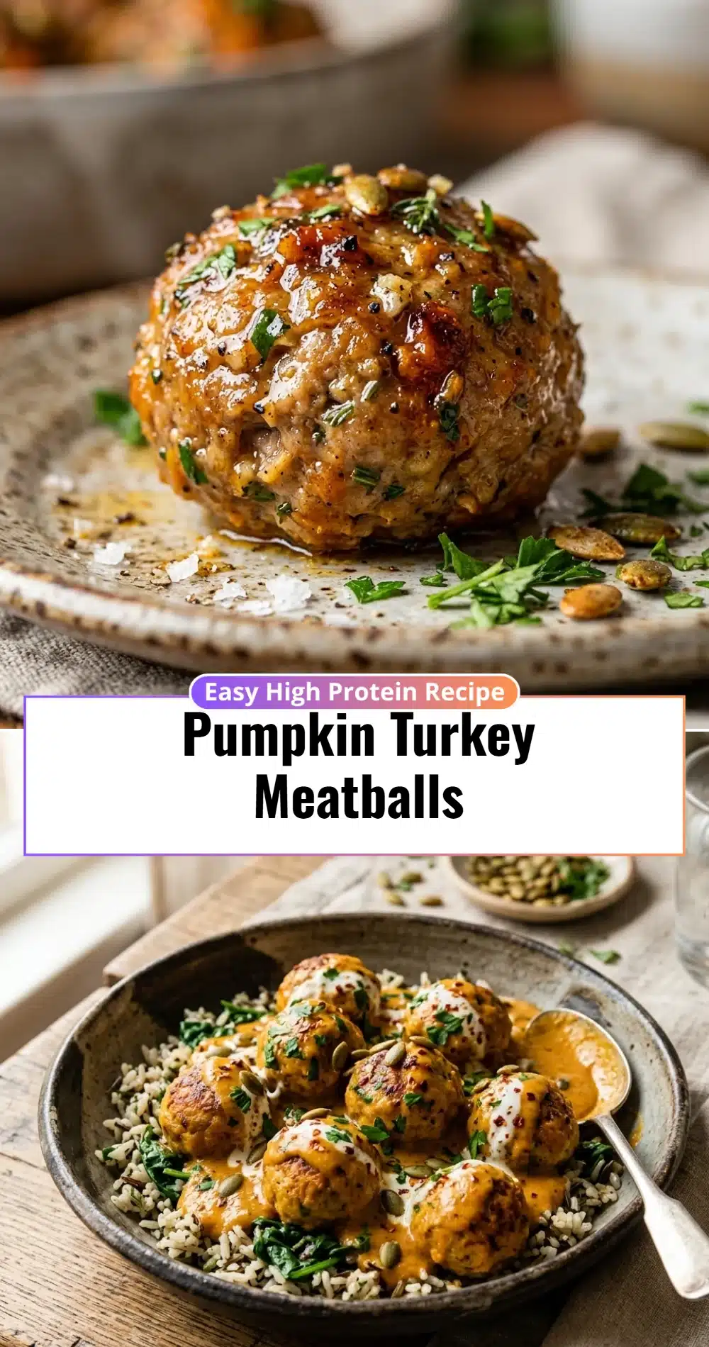 Pumpkin Turkey Meatballs