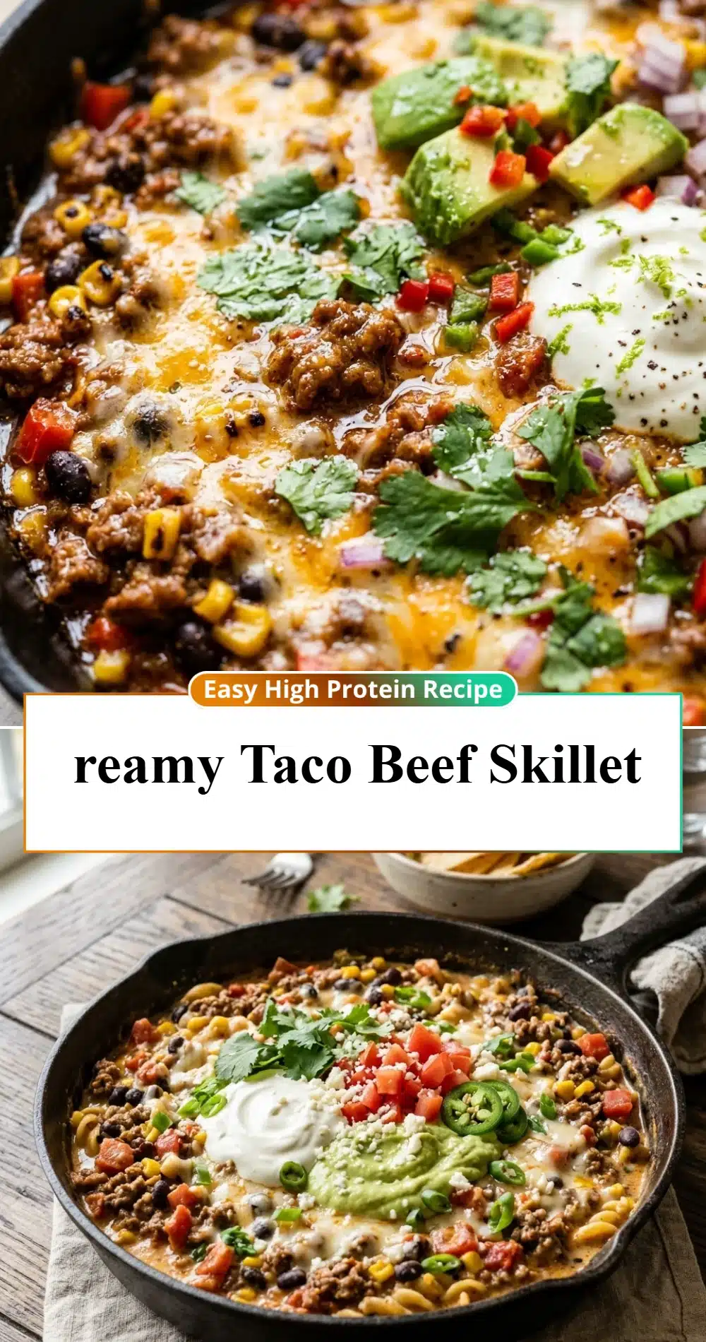 reamy Taco Beef Skillet
