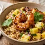Shrimp Rice Bowl with Pineapple Salsa