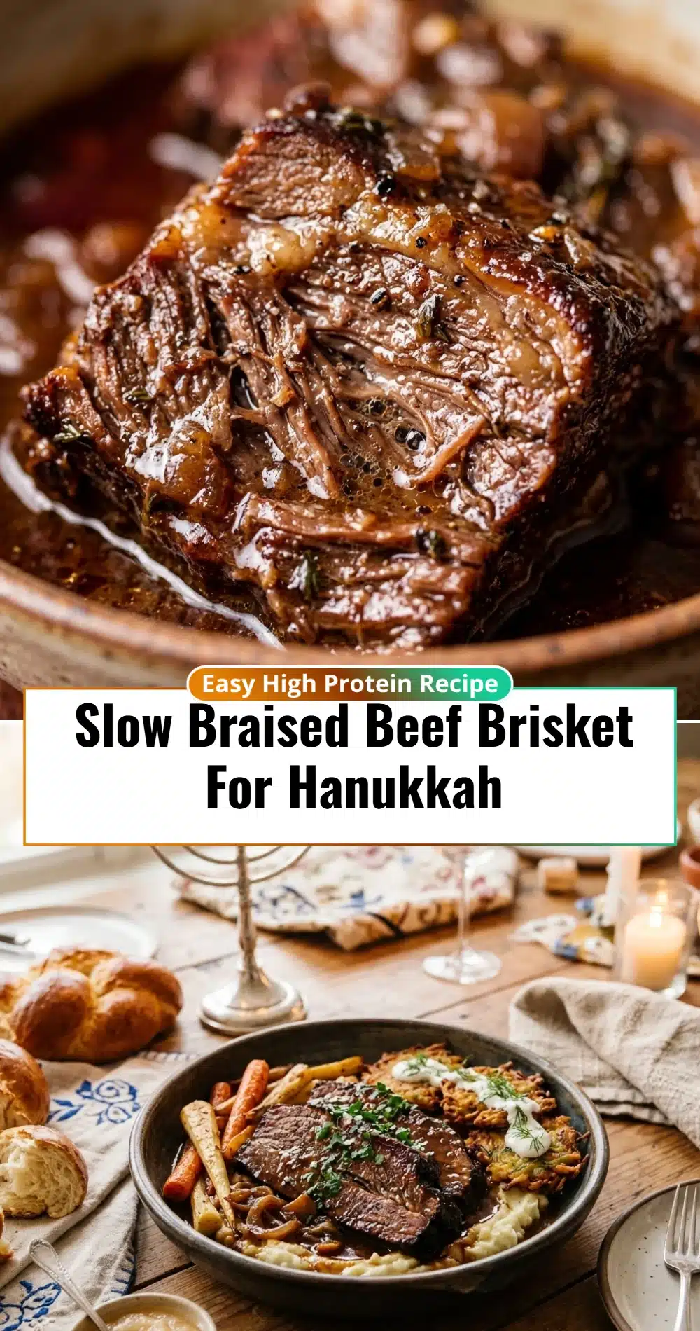 Slow Braised Beef Brisket For Hanukkah