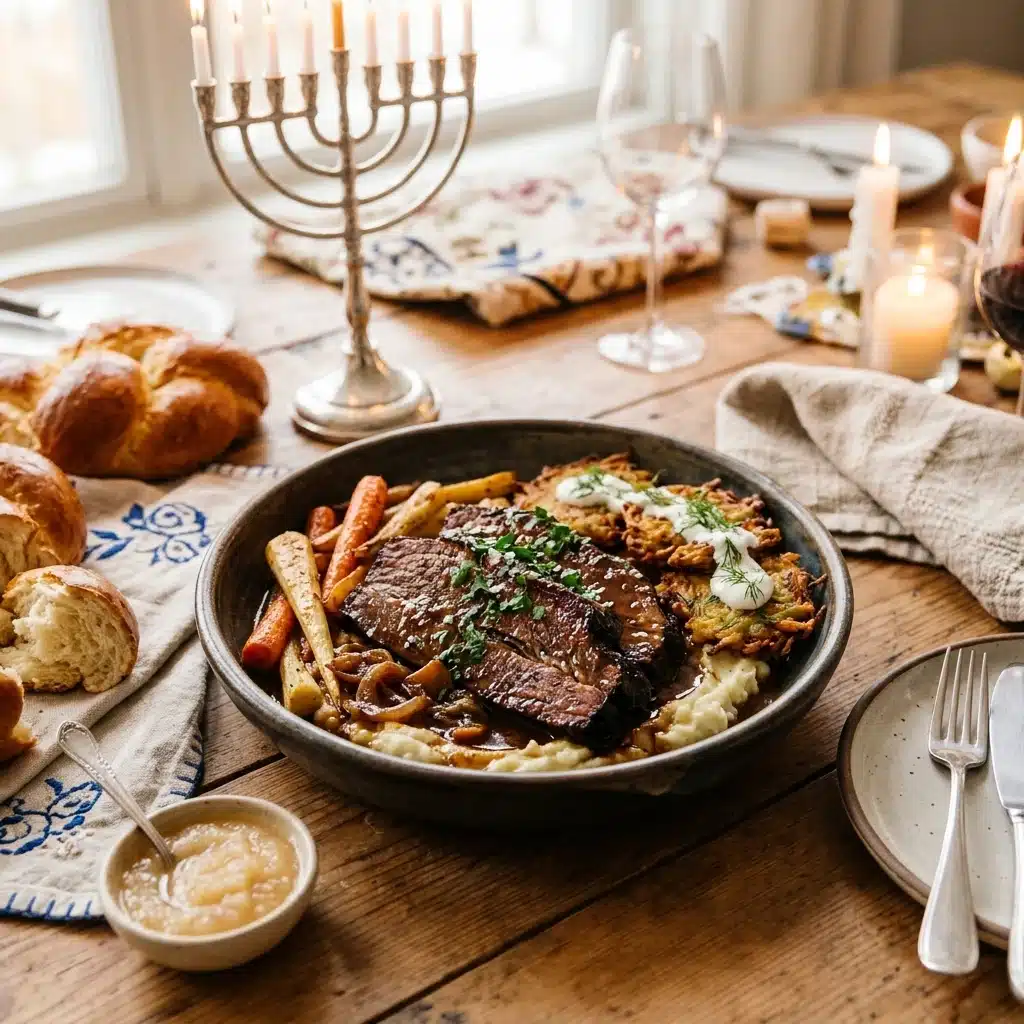Slow Braised Beef Brisket For Hanukkah