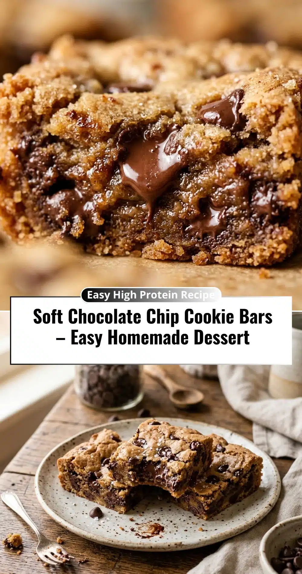 Soft Chocolate Chip Cookie Bars – Easy Homemade Dessert