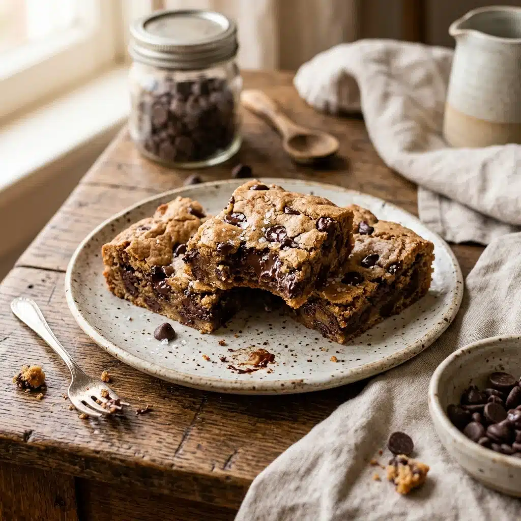 Soft Chocolate Chip Cookie Bars – Easy Homemade Dessert