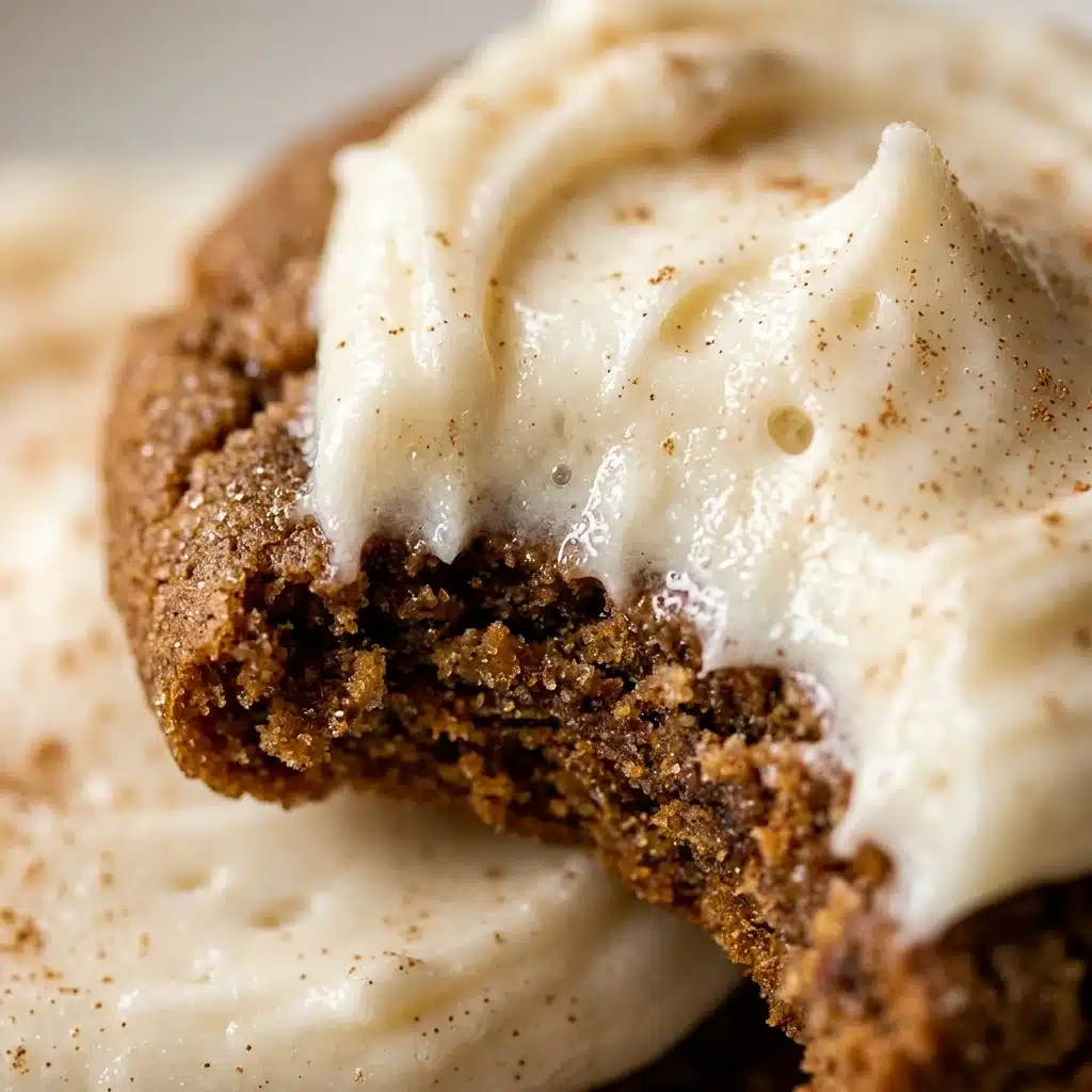 Soft Gingerbread Cookies with Cream Cheese Frosting