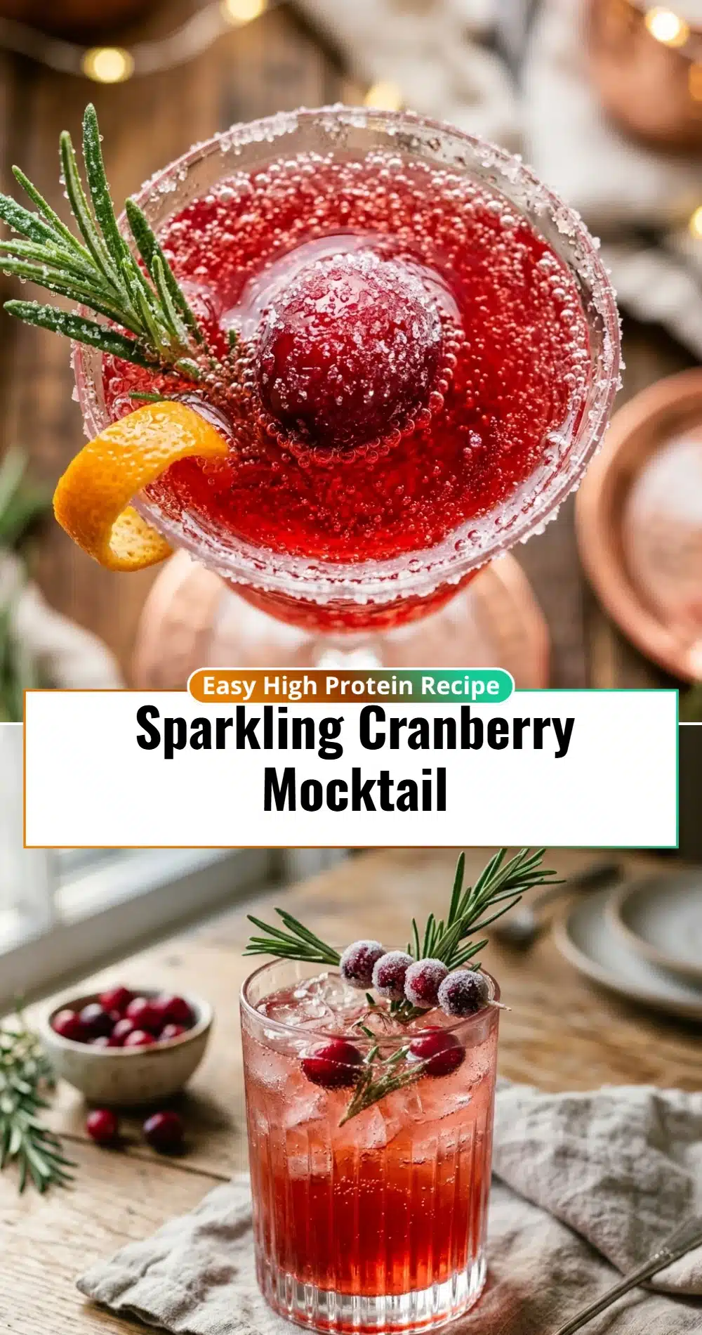 Sparkling Cranberry Mocktail