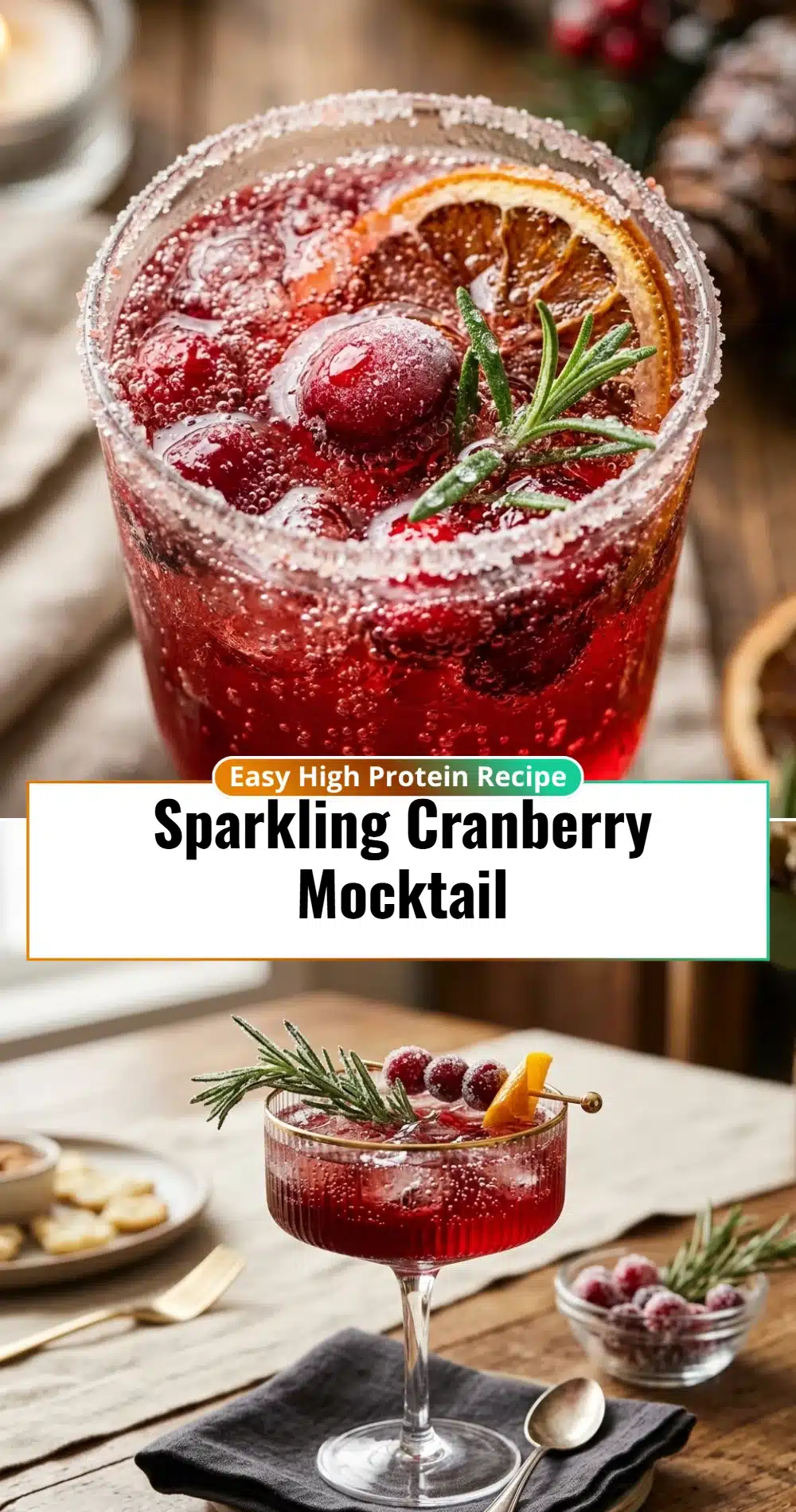 Sparkling Cranberry Mocktail