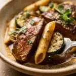 Steak Penne with Zucchini