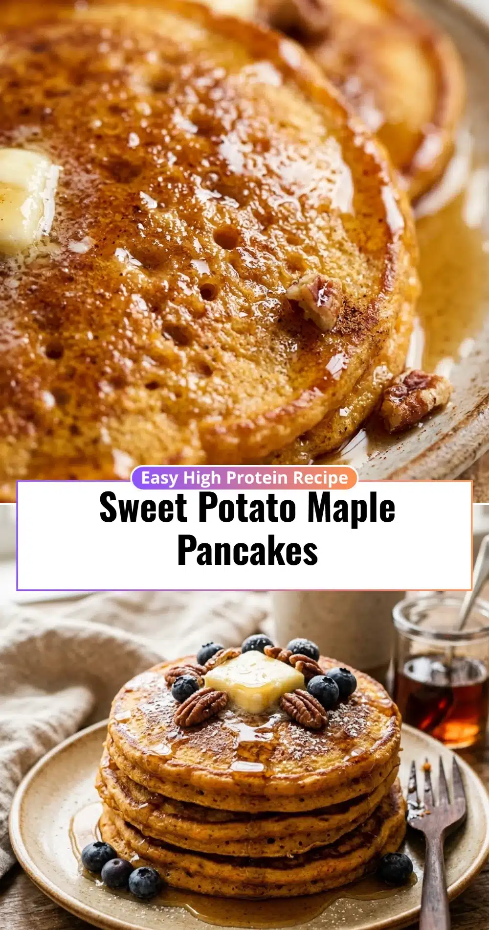 Sweet Potato Maple Pancakes