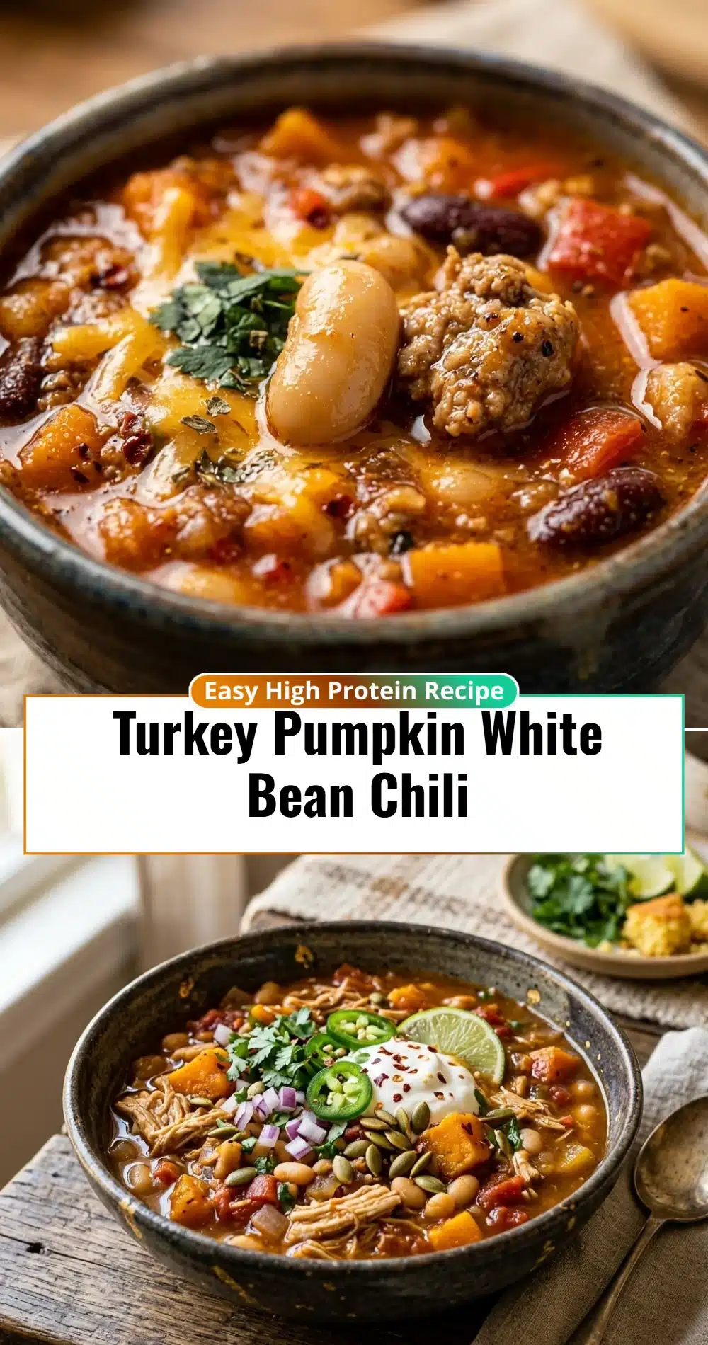 Turkey Pumpkin White Bean Chili