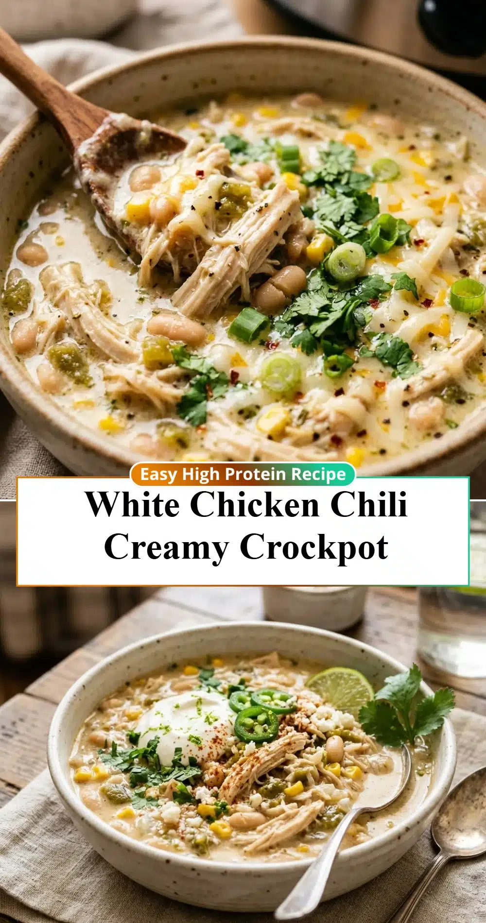 White Chicken Chili Creamy Crockpot