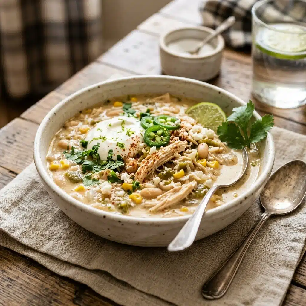 White Chicken Chili Creamy Crockpot